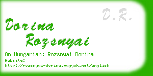 dorina rozsnyai business card